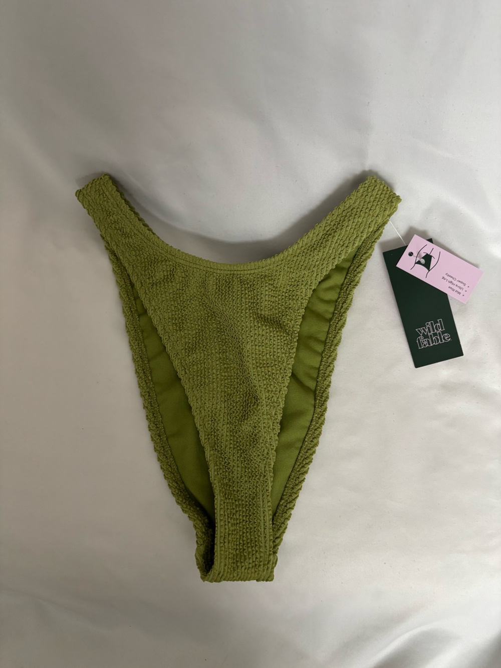wild fable Olive Green Textured Bikini Bottom